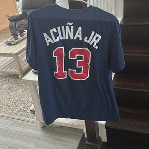Nike men’s Ronald acuña jr. T-shirt jersey Atlanta braves